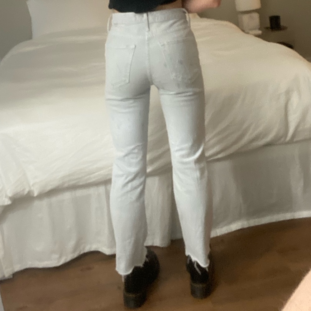 Bleached design MOTHER High Rise Kick flare jeans